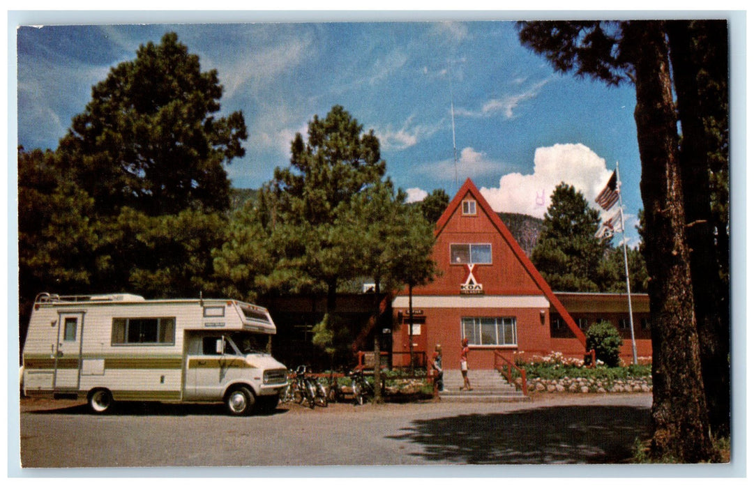 1979 KOA Flagstaff Camping House Campground Arizona AZ Vintage Posted Postcard