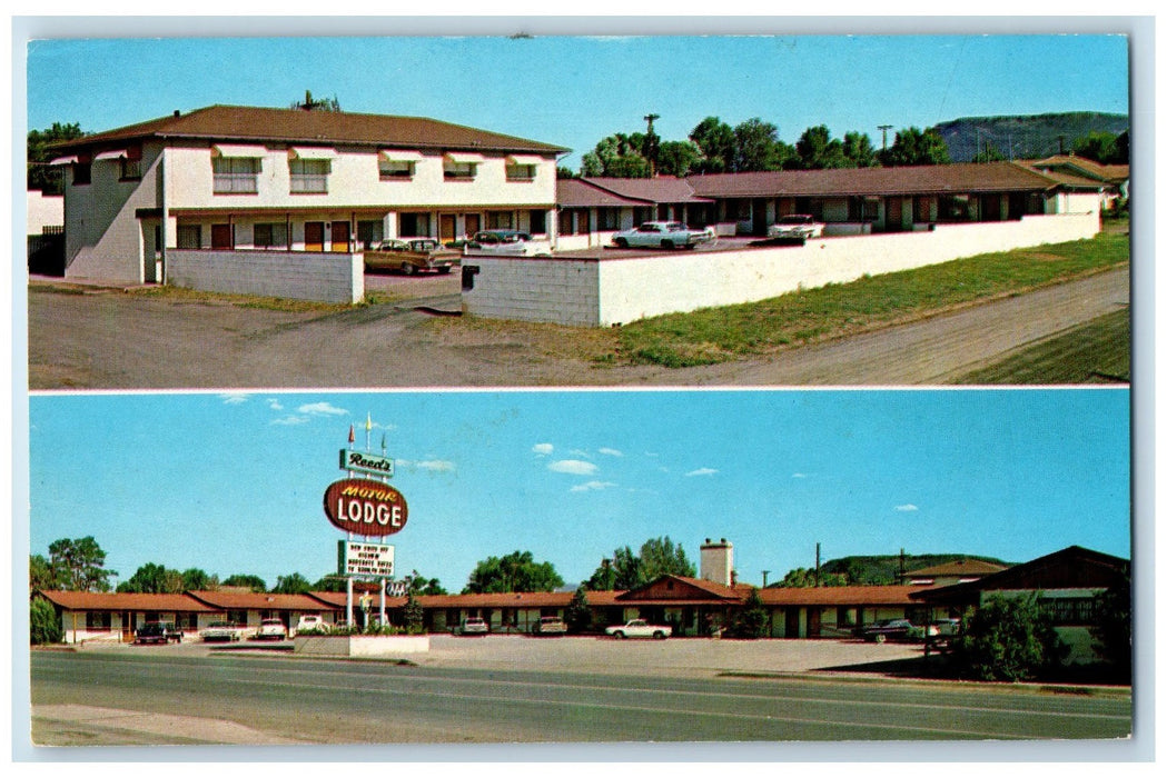 View Of Reeds Motor Lodge Springerville Arizona AZ Dual View Unposted Postcard
