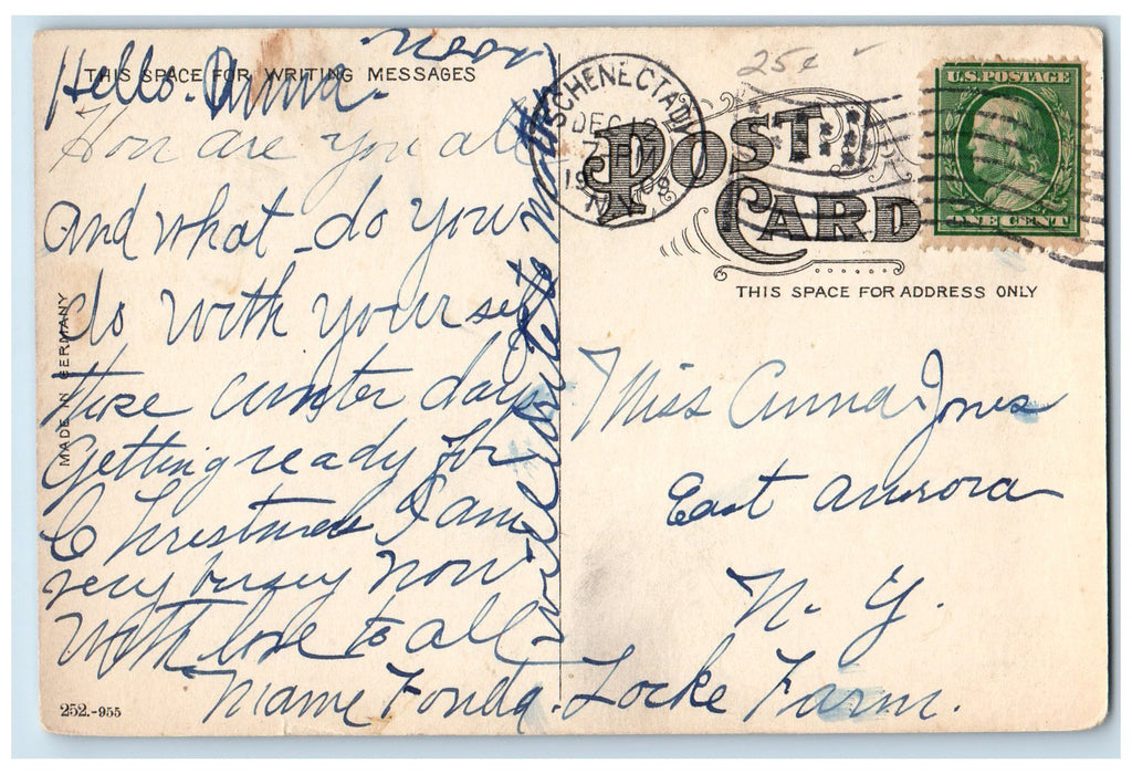 1909 College Brook Union College Nature Scene Schenectady New York NY Postcard