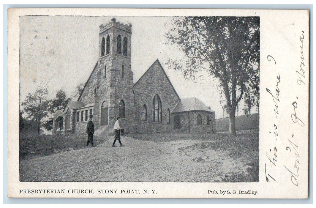 c1905 Presbyterian Church Exterior Scene Stony Point New York NY Postcard