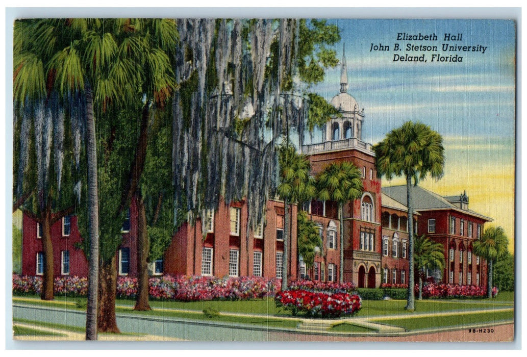 1958 Elizabeth Hall John B. Stetson University Deland Florida FL Posted Postcard