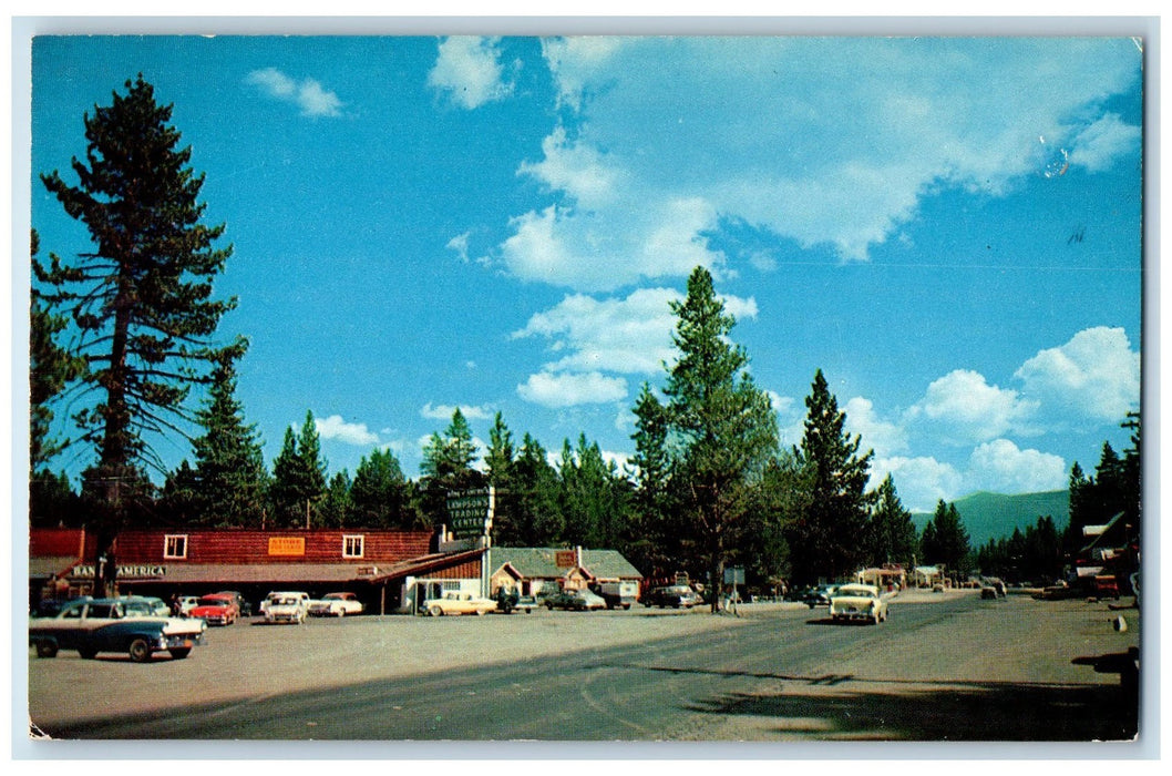 c1960s The Y Intersection And Busiest Shopping Center Tahoe Valley CA Postcard