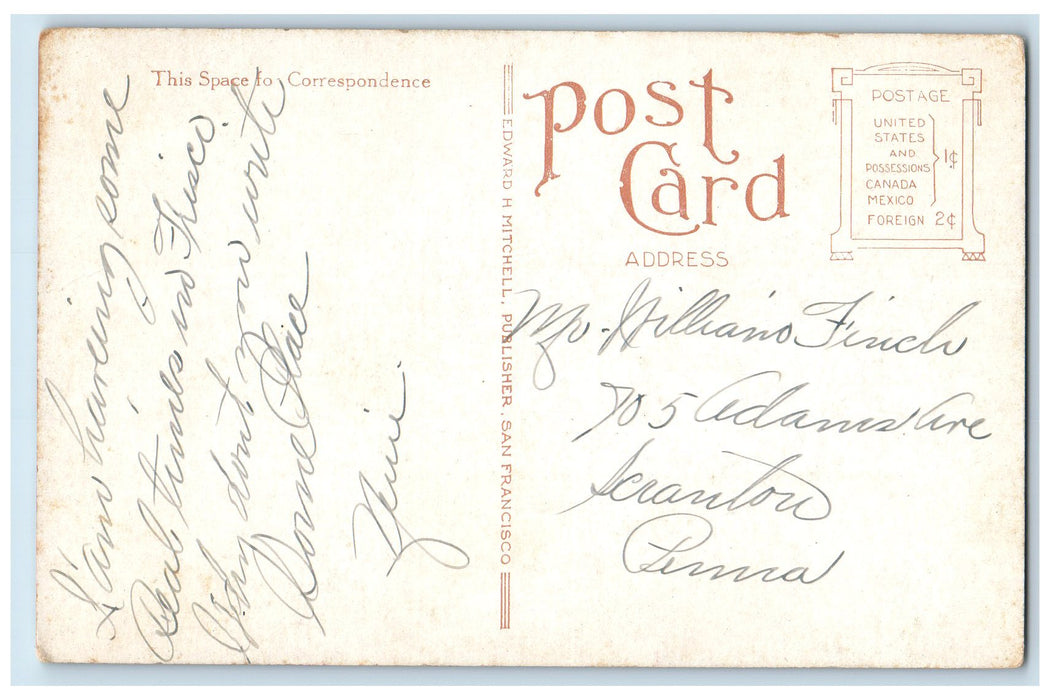 c1910's Canyon Scene Mount Tamalpais Railroad California CA Unposted Postcard