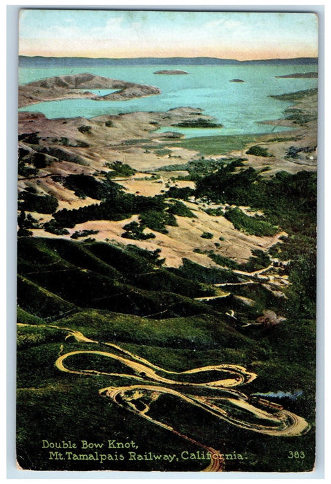 c1910's Double Bow Knot Mount Tamalpais Railway California CA Unposted Postcard