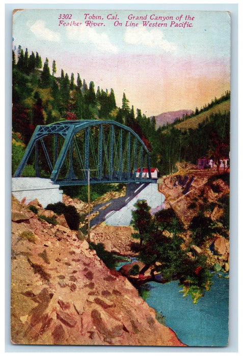 c1910s Tobin California Grand Canyon Of The Feather River CA Unposted Postcard