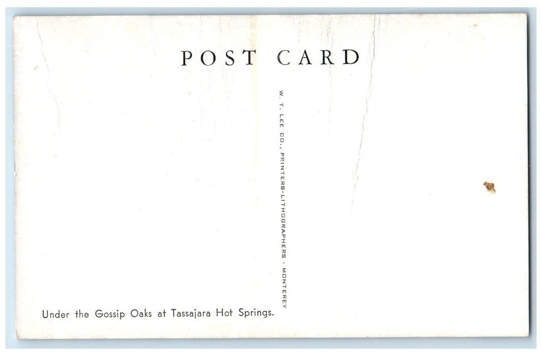 c1910's  Tassajara Hot Springs California CA Hotel Motel Office Postcard
