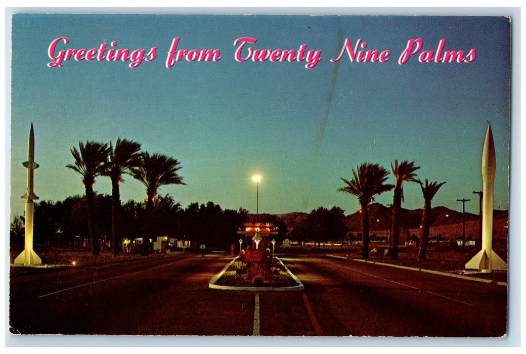c1960s Greetings From Twenty-Nine Palms Marine Corps Base California CA Postcard