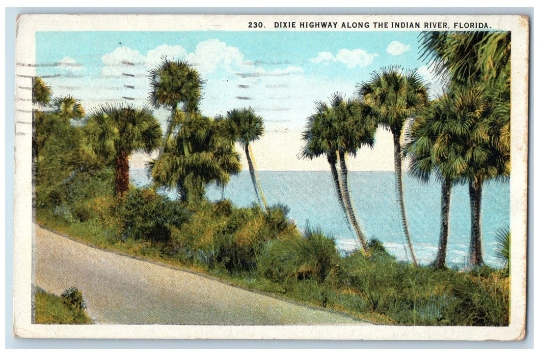 1925 Dixie Highway Along The Indian River Jacksonville Florida FL Postcard