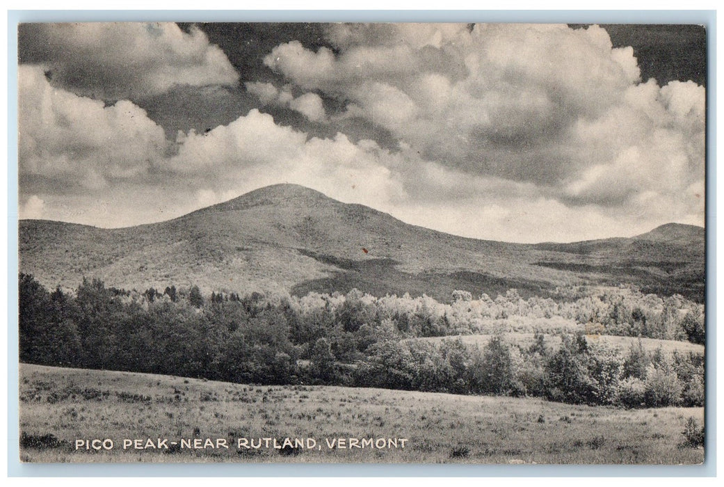 1945 Pico Peak Near Rutland Cone Mountain Forest View Vermont VT Posted Postcard