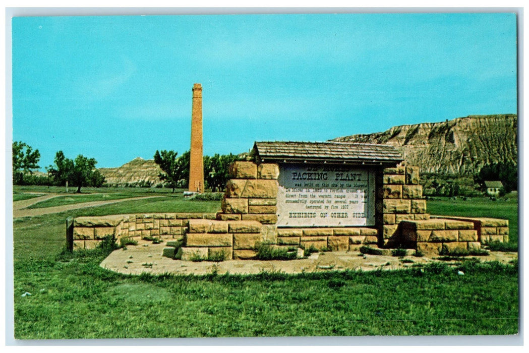 c1950's 9 De Mores Packing Plant Site Process Medora North Dakota ND Postcard