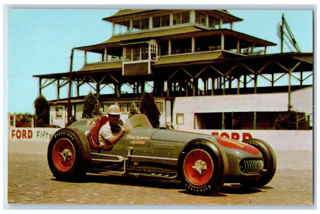 Bill Vukovich 500 Mile automobile Race Trail Indianapolis IN Vintage Postcard