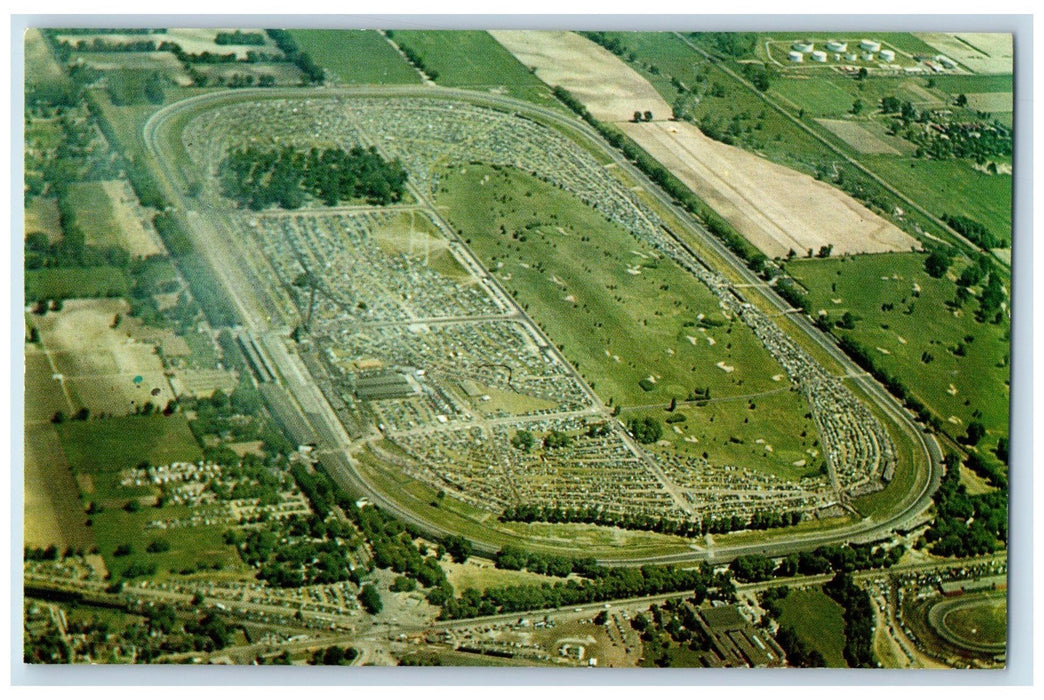 Aerial View Of 500 Mile Motor Speedway Trail Indianapolis Indiana IN Postcard