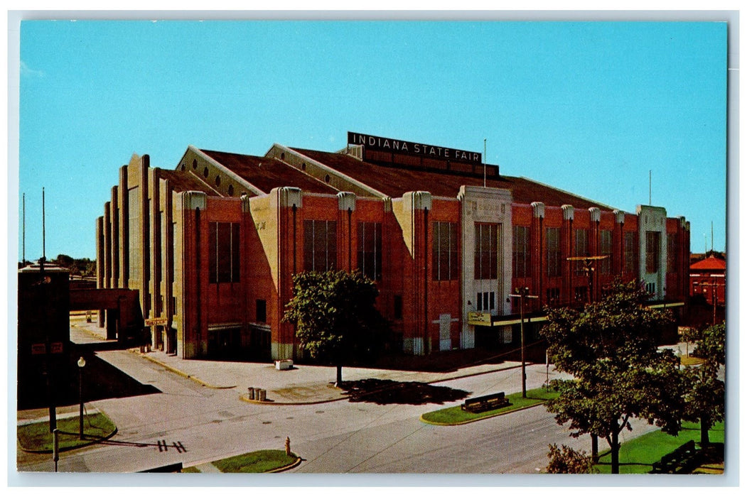 Coliseum State Fair Grounds Building Exterior Indianapolis Indiana IN Postcard