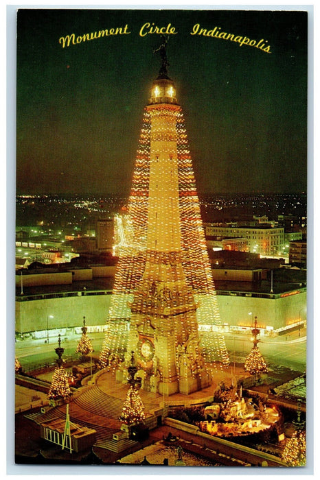 Holiday Season Soldier's Sailor's Christmas Tree Indianapolis IN Postcard