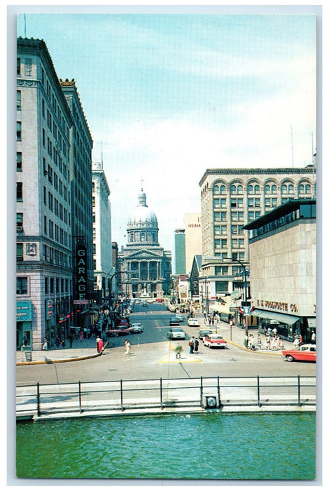 Indiana State House Indianapolis IN, Capitol Building Scene Vintage Postcard