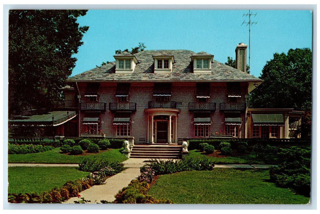Governor's Mansion Residence Exterior Scene Indianapolis Indiana IN Postcard