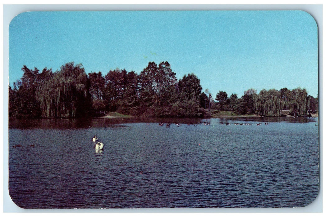 Scenic View OF Lake Sullivan Wildlife Sanctuary Indianapolis Indiana IN Postcard