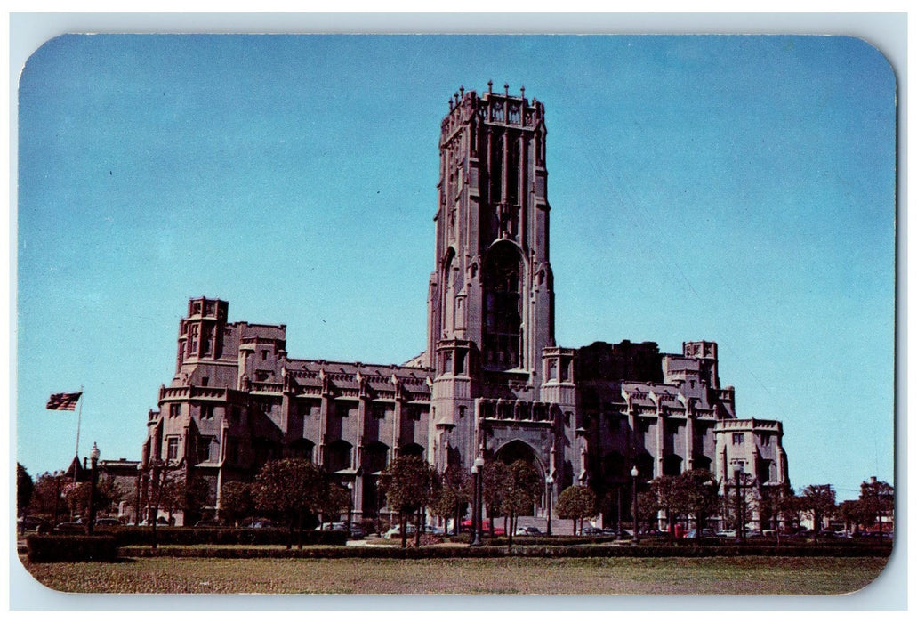 View Of Scottish Rite Cathedral Indianapolis Indiana IN, Tree-lined Postcard