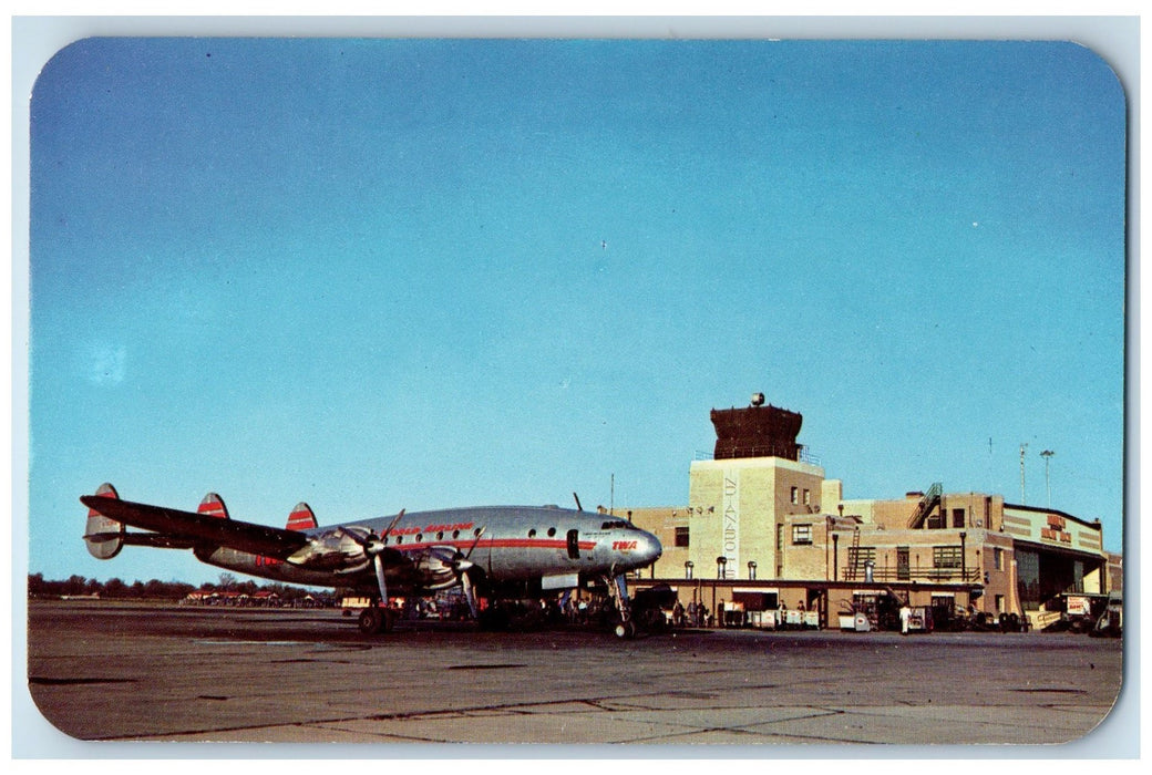View Of Weir Cook Airport Airplane Scene Indianapolis Indiana IN Postcard