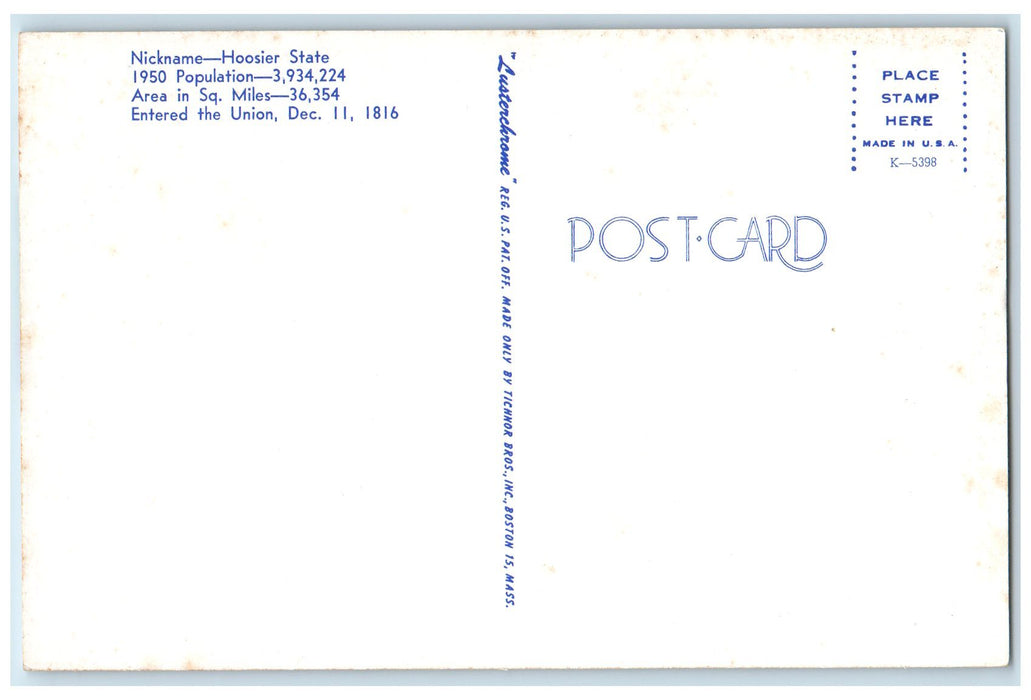 Greetings From Indiana IN, Michigan City Beach Animals Building Scene Postcard