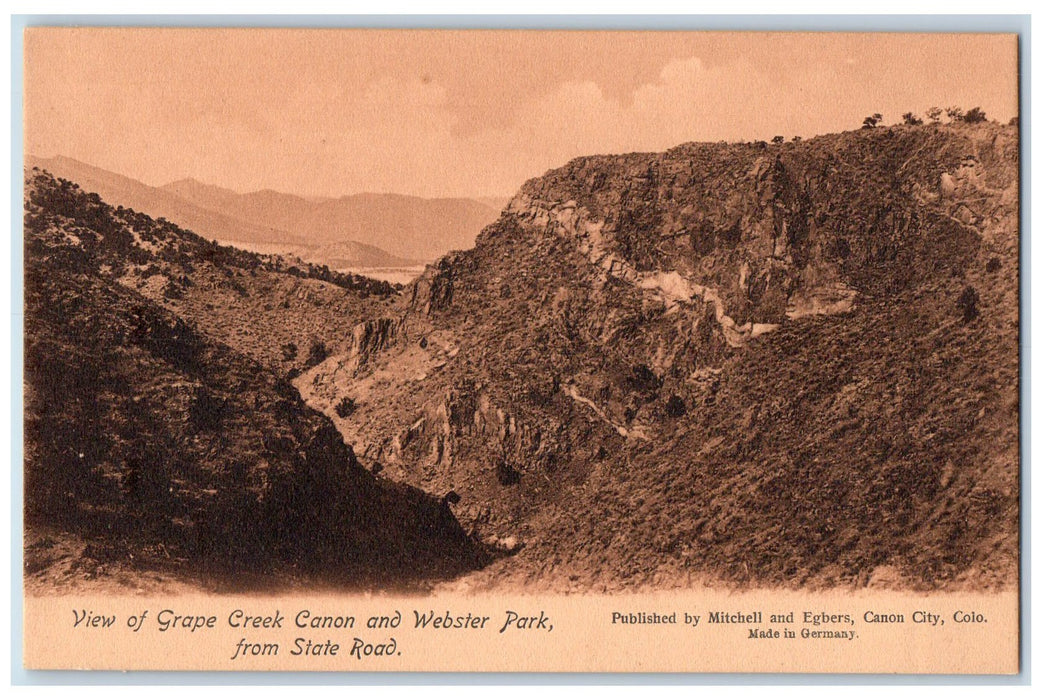 c1905's Grape Creek Canon And Webster View Park Canon City Colorado CO Postcard