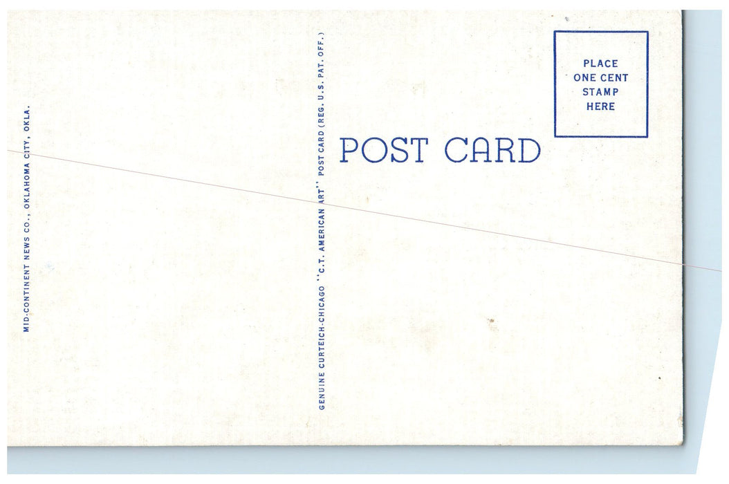 c1940s The Oval University Of Oklahoma Norman Oklahoma OK Unposted Tree Postcard