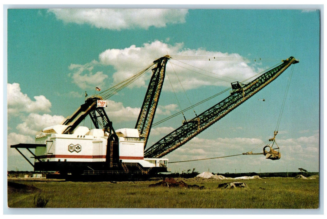 c1960's Ace Of Speed Largest Mining Machine Central Florida FL Unposted Postcard