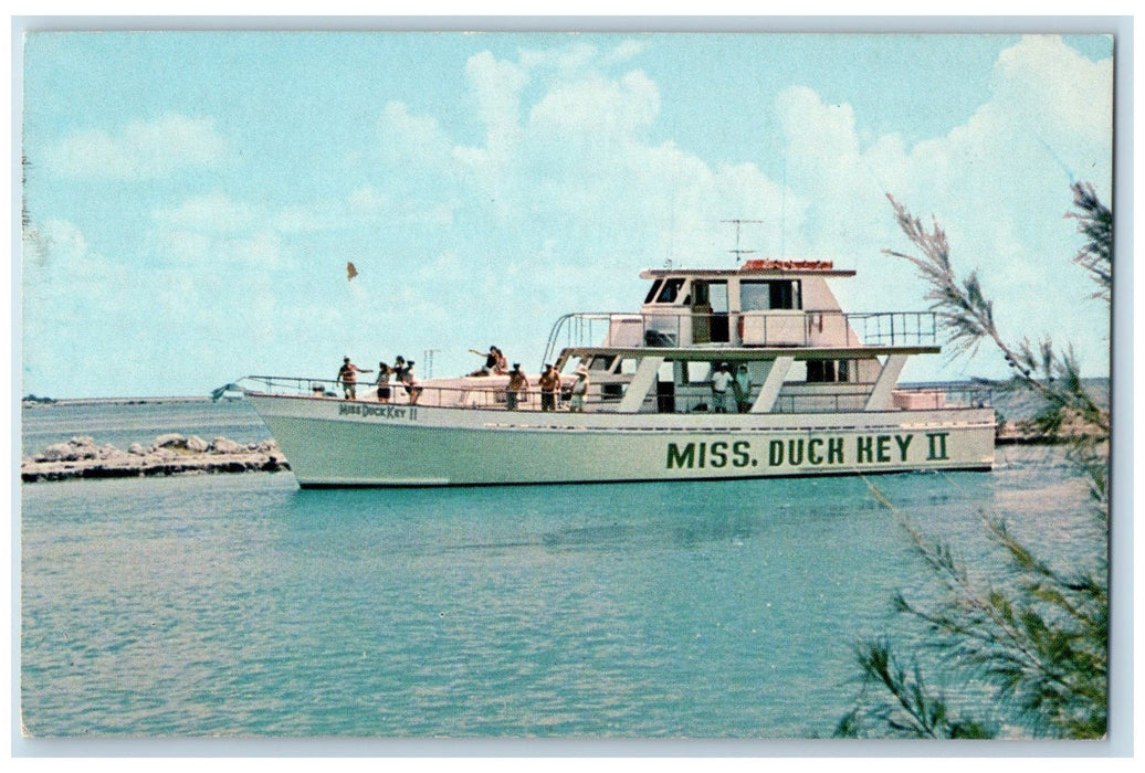 c1910's Indies Inn Yacht Club People Cruise Fishing Duck Key Florida FL Postcard