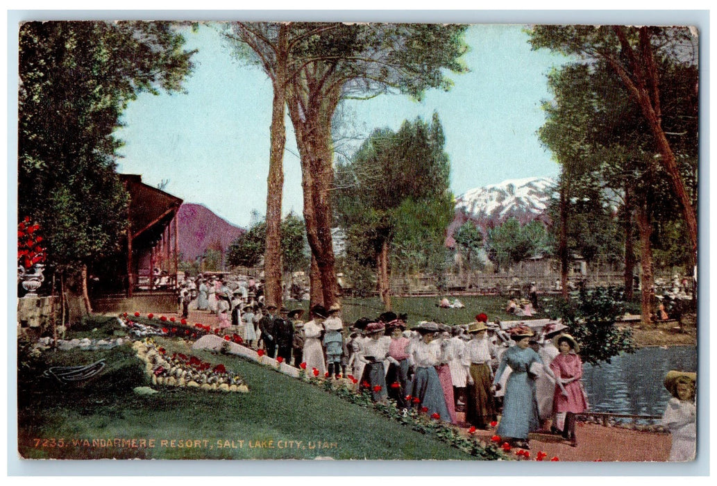 1911 View Of Wandarmere Resort Salt Lake City Kaysville Utah UT Antique Postcard