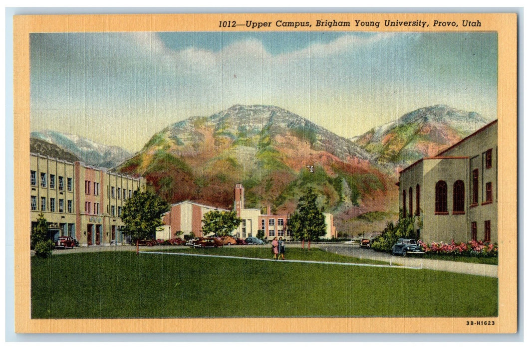 View Of Upper Campus Brigham Young University Provo Utah UT Vintage Postcard