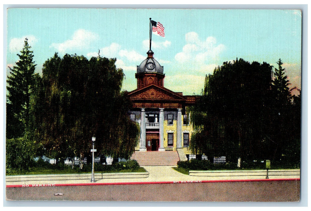 View Of Box Elder County Court House Brigham City Utah UT Vintage Postcard