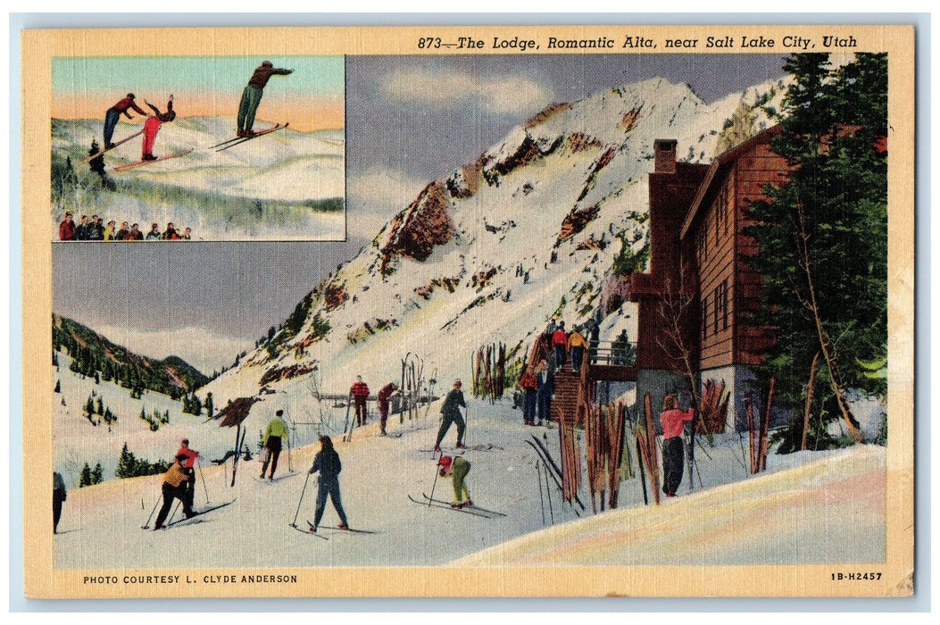 The Lodge Romantic Alta Near Salt Lake City Utah UT, Winter Scene Postcard