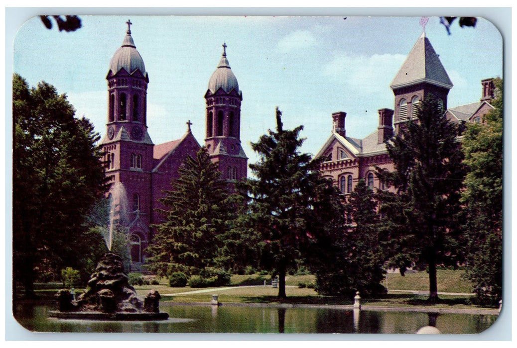 Chapel And Administration Building St. Joseph College Rensselaer IN Postcard