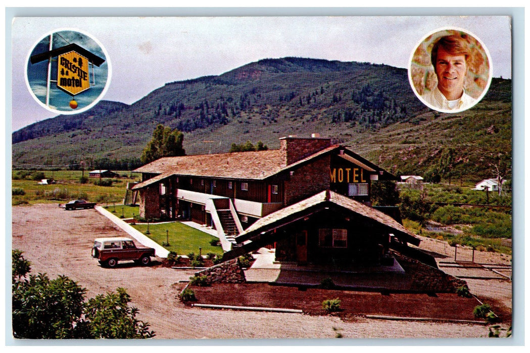 c1960 The Cristie Motel Mountain View Car Steamboat Springs Colorado CO Postcard