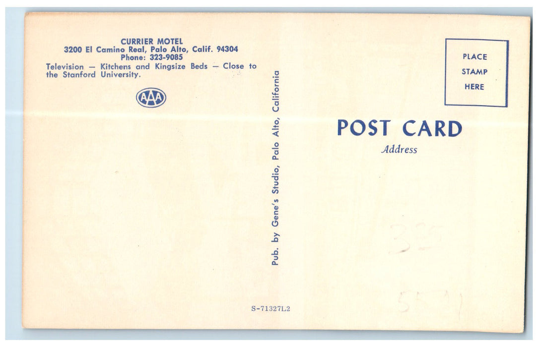 c1950 Currier Motel Pool Roadside Multiple View Palo Alto California CA Postcard