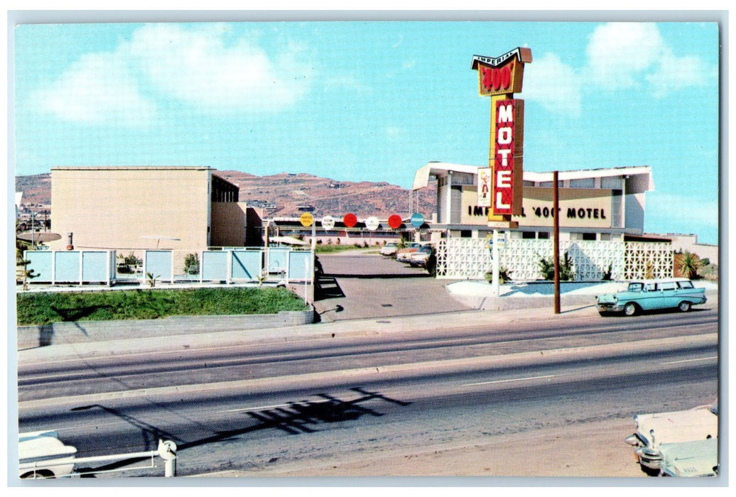 c1960's Imperial 400 Motel Highway Cars Pool San Diego California CA Postcard