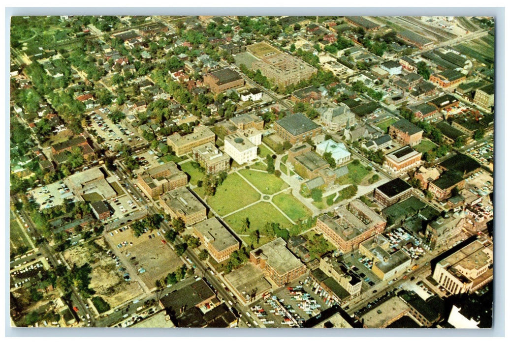 Air View Of Indiana State Teachers College Terre Haute IN Vintage Postcard