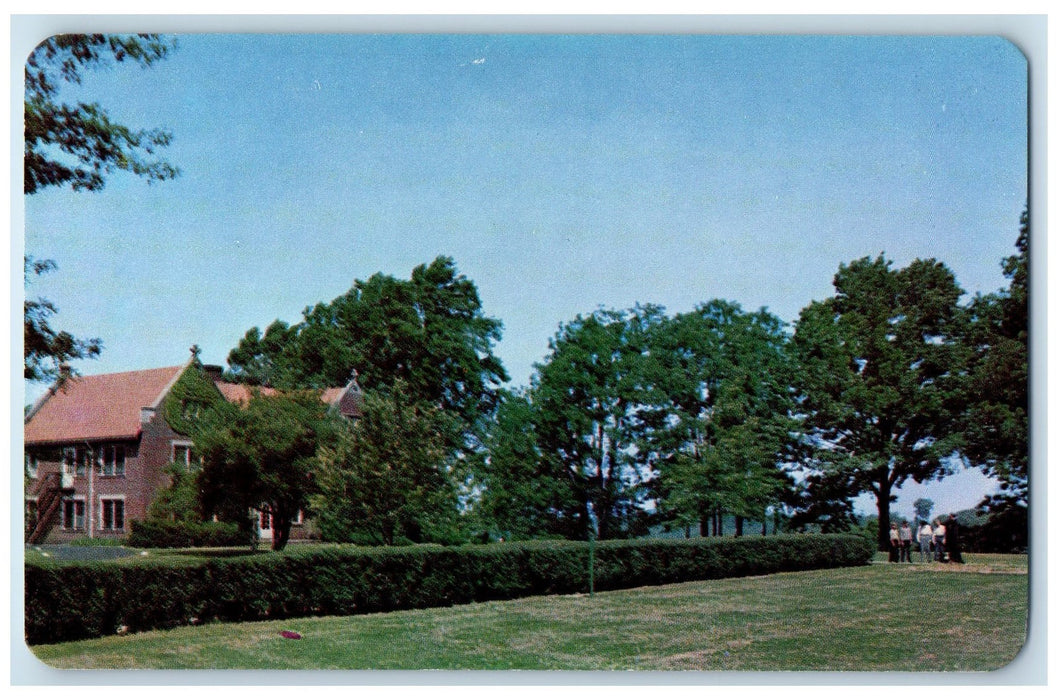 Chartrand Hall Junior Boy's House Dormitory Columbus Indiana IN Vintage Postcard