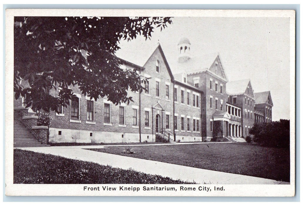 Front View Of Kneipp Sanitarium Building Rome City Indiana IN Vintage Postcard