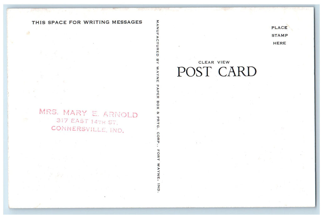 View Of Parke County Court House Church Rockville Indiana IN Vintage Postcard