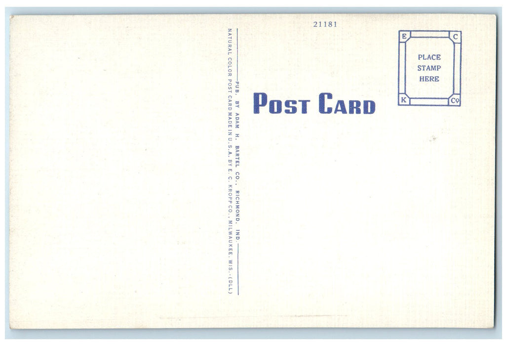 View Of Smith Esteb Memorial Hospital Building Richmond Indiana IN Postcard