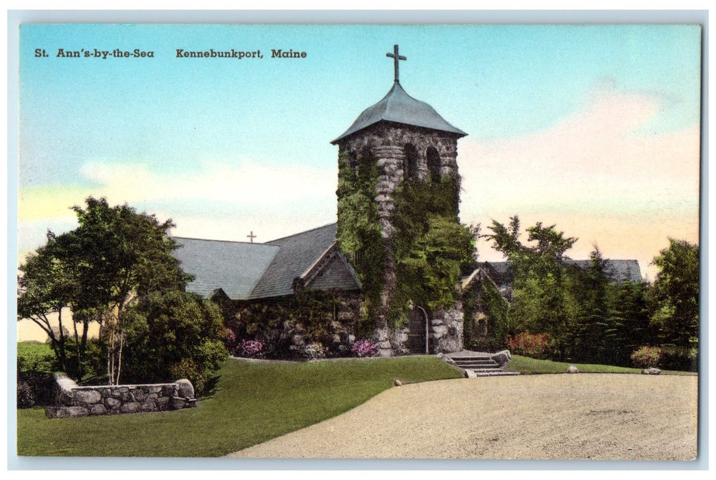 c1910's St. Ann's By The Sea Kennebunkport Maine ME Unposted Sea Church Postcard