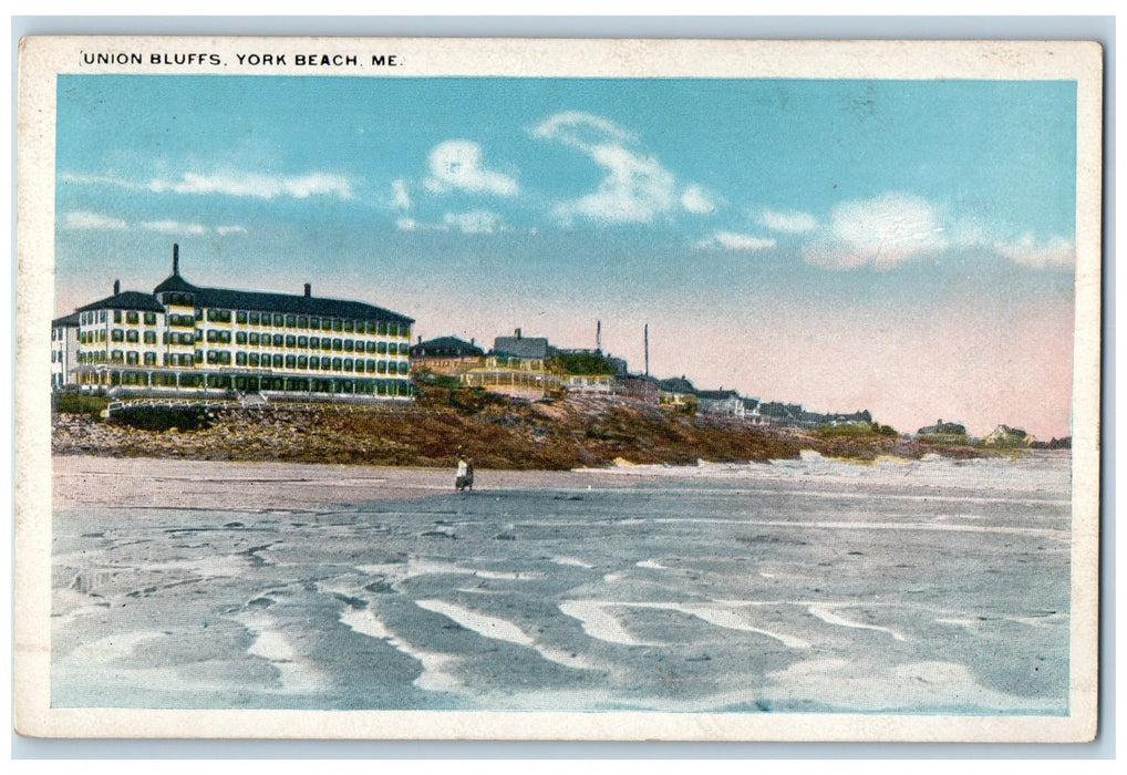 c1920's Union Bluffs Hotels York Beach Maine ME Unposted Vintage Postcard