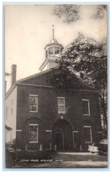 c1910's Court House Building Scene Wiscasset Maine ME Unposted Vintage Postcard