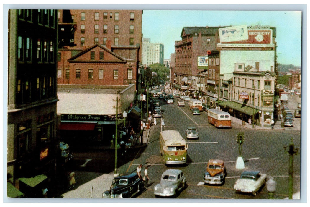 c1960's Congress Square Portland Street Scene Maine ME Unposted CarsPostcard