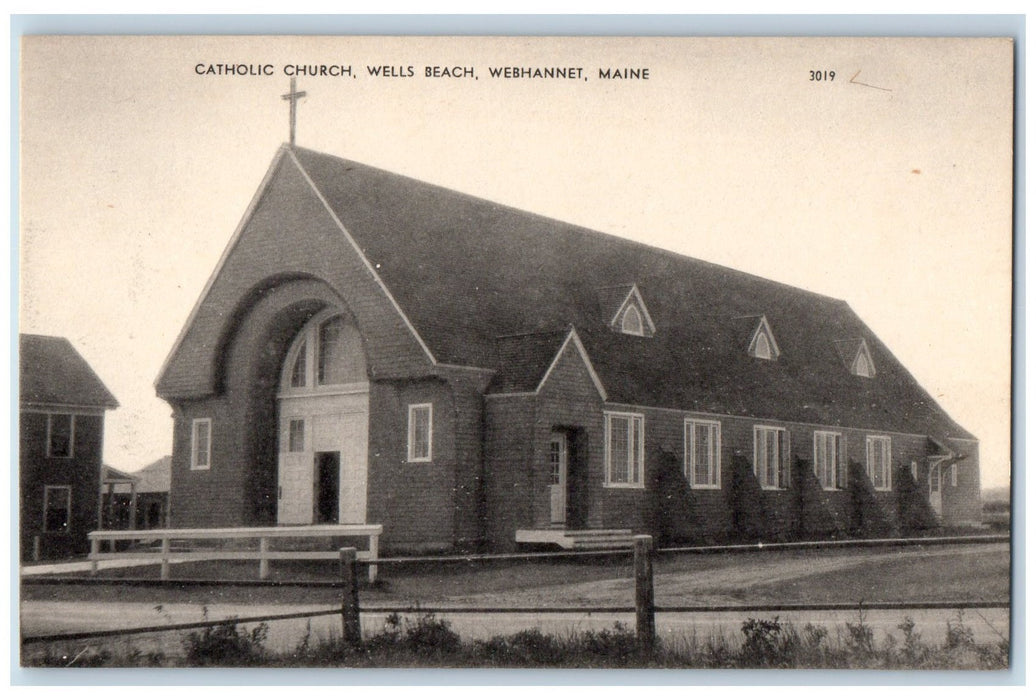 c1910s Catholic Church Wells Beach Webhannet Maine ME Unposted Vintage Postcard