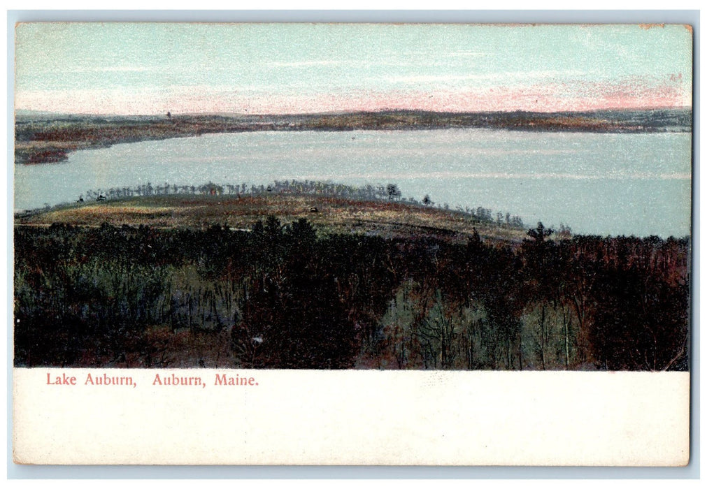 c1910's Lake Auburn Scene Androscoggin County Maine ME Unposted Vintage Postcard