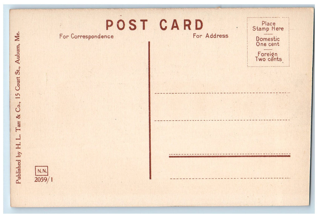 c1910's Post Office Coombs S. & L. Bank And Auburn Hall Blocks Maine ME Postcard