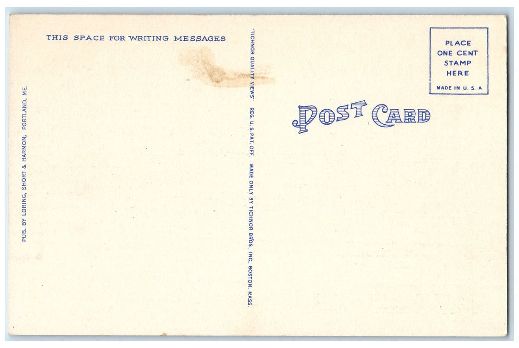 c1940's Two Lights And Cape Elizabeth Saving Station Portland Maine ME Postcard