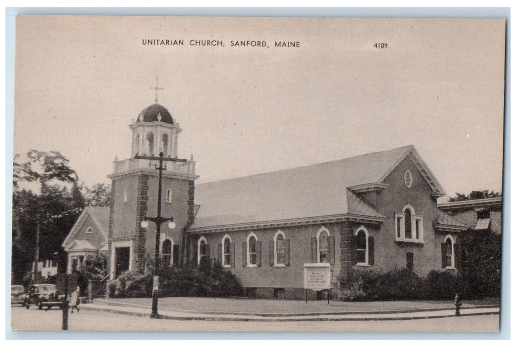 c1910's Unitarian Church Exterior Sanford Maine ME Unposted Vintage Postcard